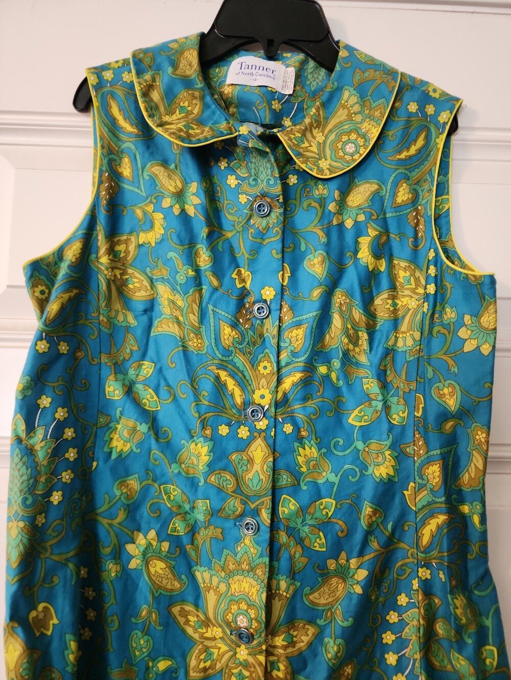Tanner Of North Carolina True Vintage 60s 70s Dress Colorful Groovy Hippie Shift